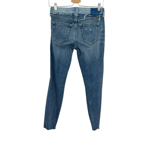 Amo Denim Twist Two Tone Skinny Jeans Cotton Rise & Shine Wash Blue Size‎ 25 - Picture 8 of 14